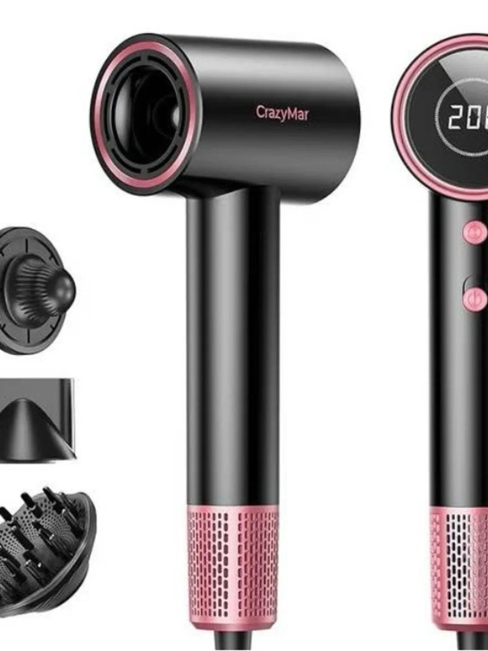 NEW - Pink Ionic Hair Dryer with Diffuser,  RPM High Speed